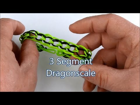 Rainbow Loom Patterns - 3 Segment Dragonscale bracelet