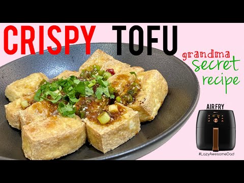 Easy AIR FRYER firm Tofu Recipes - Crispy and Delicious - Asian Cuisine - no cornstarch