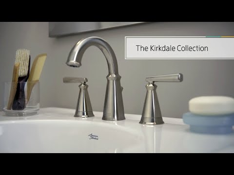 Kirkdale 8-In. Widespread 2-Handle Bathroom Faucet 1.2 GPM with Lever Handles // BRUSHED NICKEL // YouTube Video