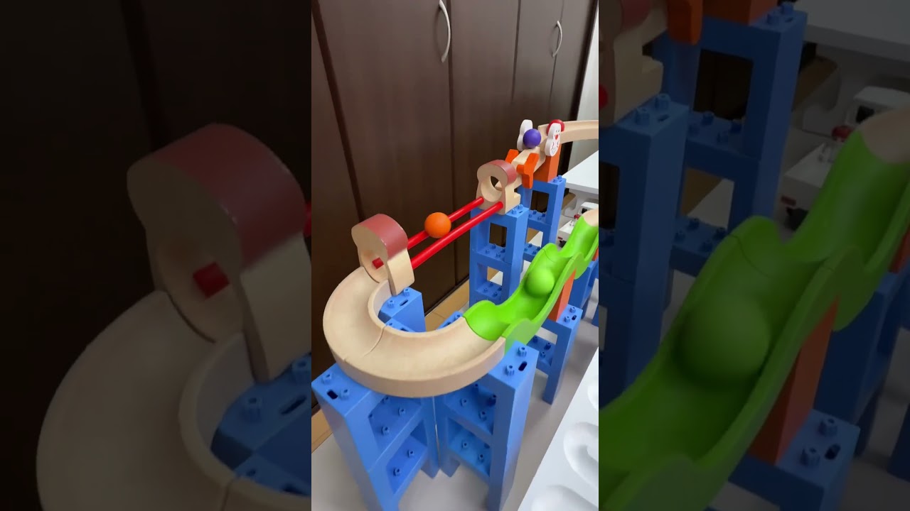 マーブルランレース Trix Track and HABA mixed course 38 #マーブルラン #marblerun #marblesrace #ビー玉転がし #TrixTrack