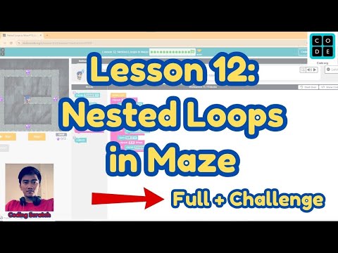 Code.org Lesson 12: Nested Loops in Maze | Express Course 2024 | Code.org Answer