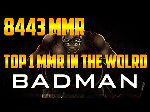 BADMAN 8443 MMR play PUDGE - TOP 1 MMR DOTA 2 IN THE WORLD