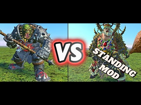 Who Will Win? Greasus Goldtooth or Grimgor Ironhide in Warhammer Total War 3! (Standing Mod)