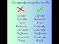 Commonly Misspelled Words In English Youtubeshorts Learnenglish Shorts
