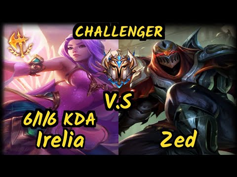 S04 Sertuss (IRELIA) vs ZED - 6/1/6 KDA MID CHALLENGER GAMEPLAY - EUW