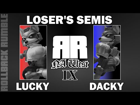 Lucky (P1 Fox) vs Dacky (P2 Fox) | Loser's Semis | Rollback Rumble: NA West IX
