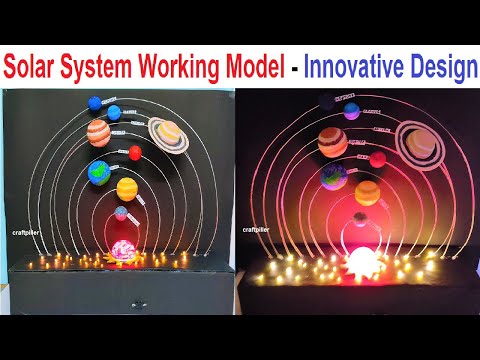 solar system working model with lights rotating science project for exhibition craftpiller