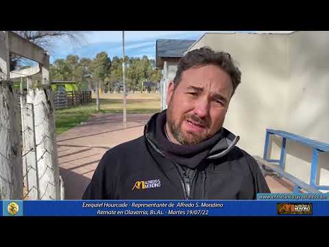 19-07-22 - Ezequiel Hourcade - Representante de Alfredo S. Mondino -  Remate en Olavarría, Bs.As.