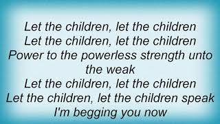 Simple Minds - Let The Children Speak Lyrics