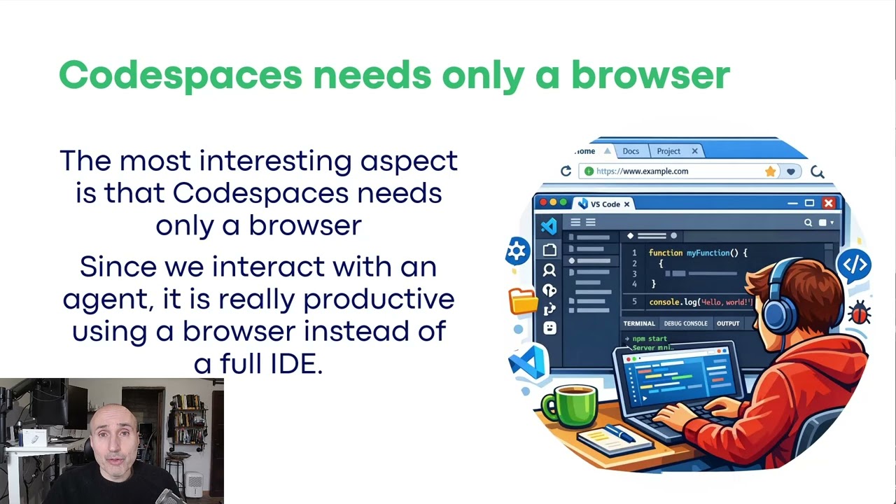 Use GitHub Codespaces for a safer environment where Copilot Agent can run.