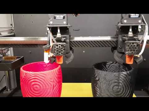 IDEX Duplicate Vase 3D Printing on DP300