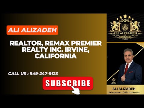 Ali Alizadeh, Realtor,  REMAX PREMIER REALTY INC. Irvine, California