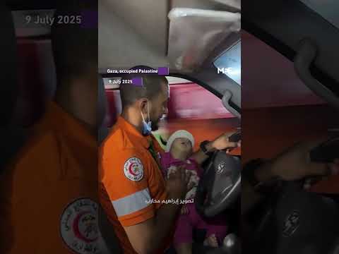 Paramedic attempts to resuscitate Palestinian child while driving ambulance