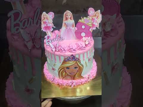Rasmalai flavour cake special Barbie doll sticker decoration design cake
