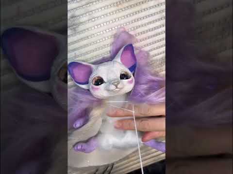 4 custom fennec foxes 💗#fennec #custom #fox#fennecfox #handmadetoy#bjddoll #pokemon #sewing#shorts