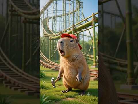 Capybara bị Trọc cướp tàu lượn bằng tre và cái kết bất ngờ #capybara