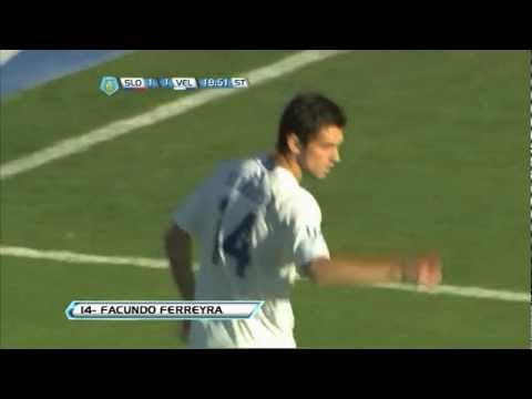 Gol de Ferreyra. San Lorenzo 1 - Vélez 2. Torneo Inicial 2012. Fecha 8. Fútbol Para Todos