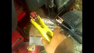 How to jumpstart a riding lawn mower:please help me fix my mower!