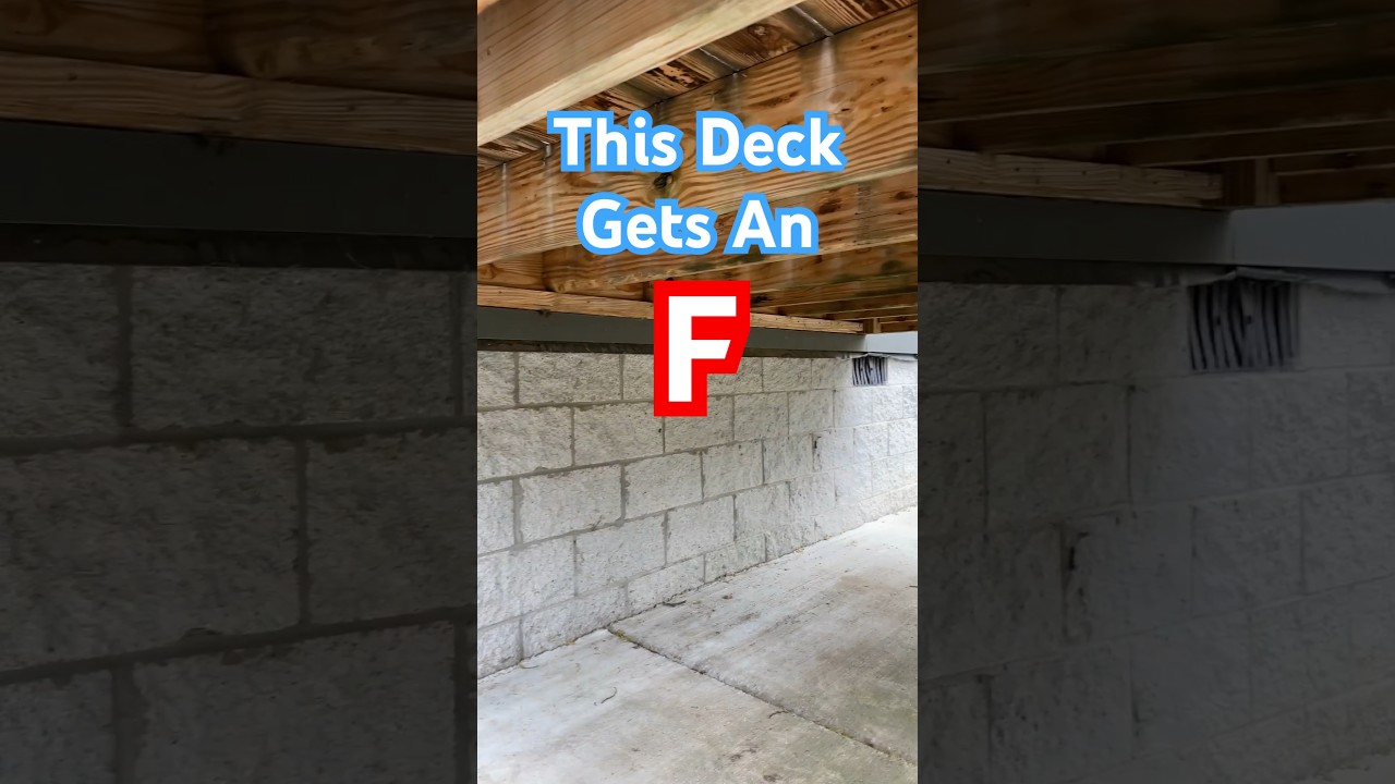 This Deck Gets An F! Eminent ￼Failure Ahead! #deck #home