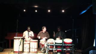 Gora Diop, Carl Holm & Thione Diop on Mandinka Drums