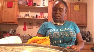 Making sweet potato pies
