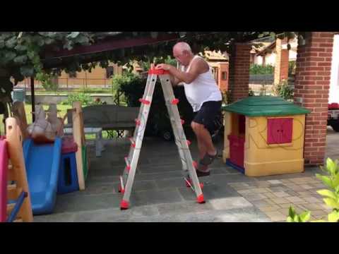 Utilizzo in sicurezza della Scala in alluminio telescopica GIERRE Peppina AL040