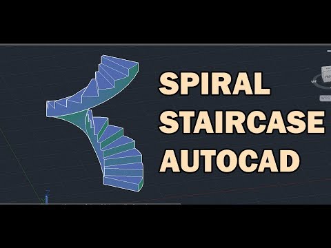How to Make a 3D Spiral Staircase with AutoCAD (step...