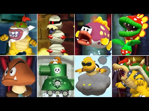 New Super Mario Bros. DS - All Bosses (No Damage)