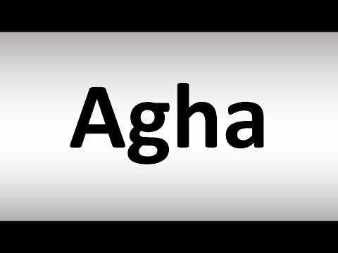 How to Pronounce Agha