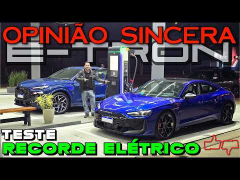 RECORDE: Teste de Autonomia e Recarga de CARRO ELÉTRICO! Audi Q6 e-tron Sportback e RS e-tron GT