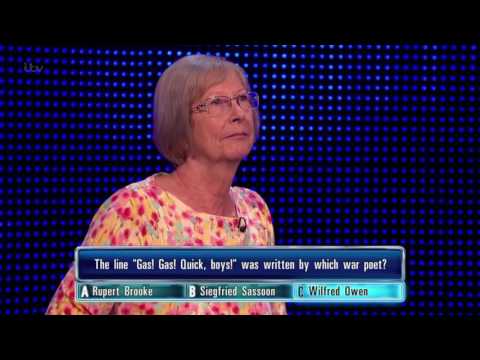 Tasha Goes Through On Her Wilfred Owen Question - The Chase