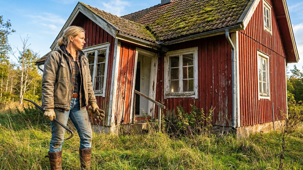 Woman Restores Abandoned OLD Wood House from Scratch | Start to Finish by@annasgmlindgren​