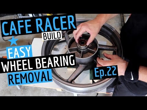 Removing Wheel Bearings, Powder Coating Prep, ★Cafe Racer Tools - CB750 Cafe Racer Build Ep 22 Video