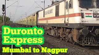 preview picture of video 'Mumbai CST to Nagpur Duronto Express 12289 at VCA Jamtha Stadium Nagpur | Duronto Express Train'