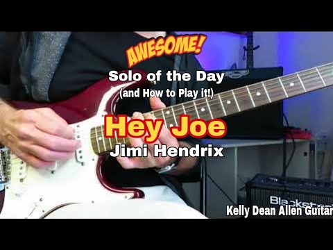 Guitar Solo Lesson - Hey Joe - Jimi Hendrix. Awesome Solo of the Day & How to Play it!