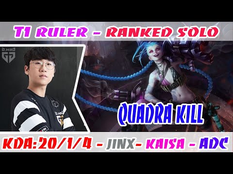 [20/1/4]-[Quadra Kill]-Gen G Ruler Jinx VS Kai'Sa ADC