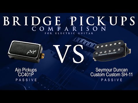 Ajo CC401P vs Seymour Duncan CUSTOM CUSTOM SH-11 - Passive Bridge Guitar Pickup Comparison Tone Demo