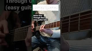 Stone Sour - Through Glass (easy guitar riff with tabs)