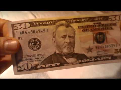 Pink 50 Dollar Bill