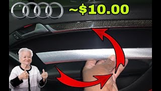 How To Upgrade Your Audi Trim to Carbon Fiber for under $10.00 (DIY) Audi A5/A4/A3/A6/A7/S4/S5/S3/Q5