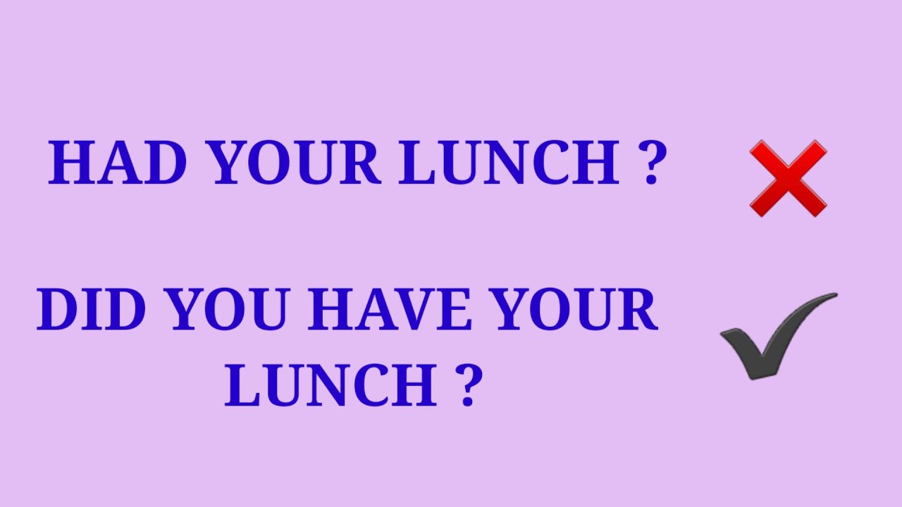 Had your lunch/Did you have your lunch/English Learning/Bright Simple English