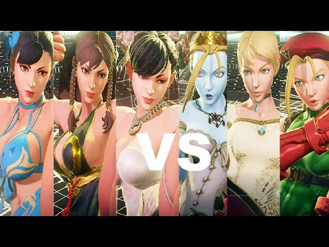 Street Fighter V Champion Edition - Chun Li VS Cammy All Opening outfit/skin/costumes - update 2021