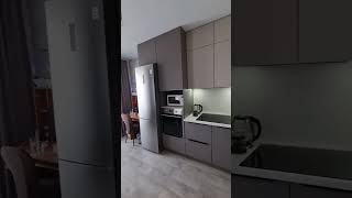 Угловая коричневая кухня в стиле хай-тек Проект 158 фото 4