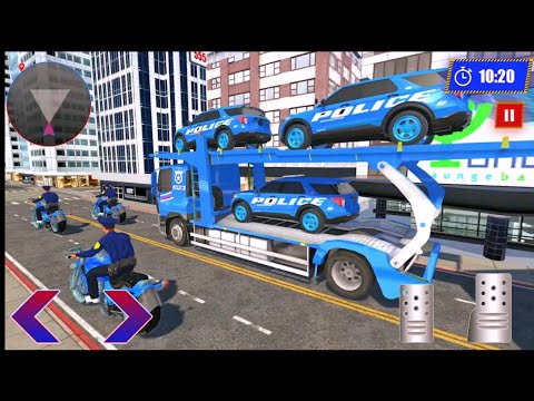 Police Car Cargo Transport Simulator GamePlay 3d US Track Transport Car Driving