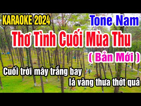 Karaoke Thơ tình cuối mùa thu Tone Nam Nhạc Sống gia huy karaoke
