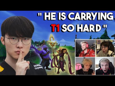 Streamers React to Faker Carrying T1 to Worlds Quarterfinals against MKOI