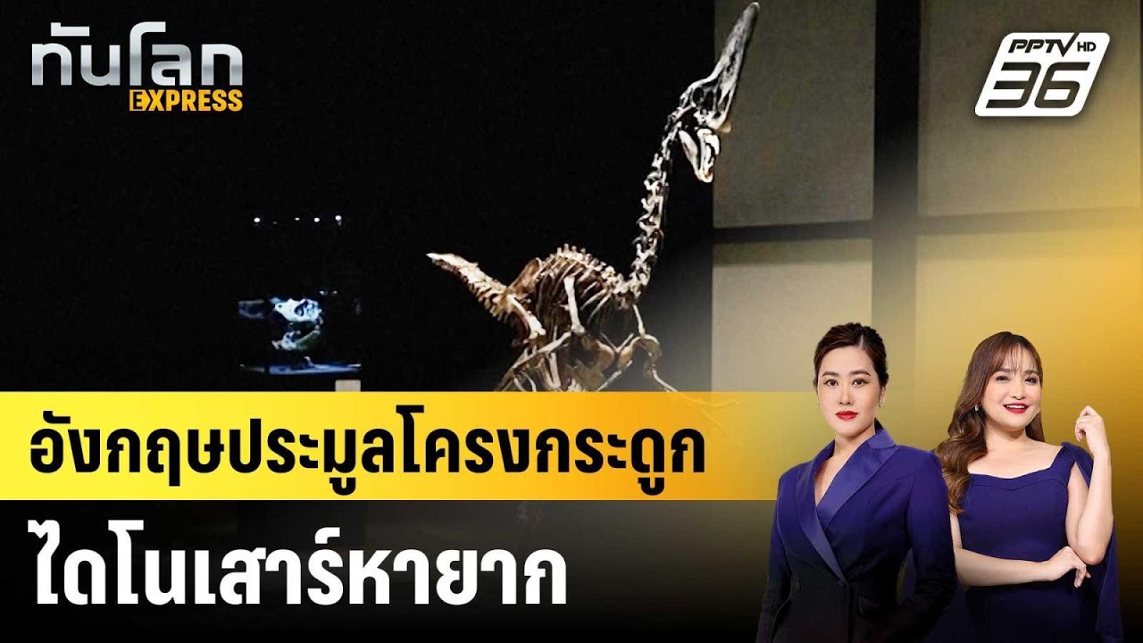 อังกฤษประมูลโครงกระดูกไดโนเสาร์หายาก | ทันโลก EXPRESS | 