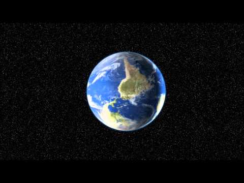 Upside Down Globe Inverted Earth Spinning Rotation Loop Mirror Effect 1080p HD High Definition Video