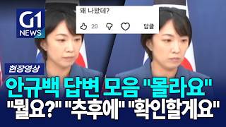 안규백 역대급 답변 모음 