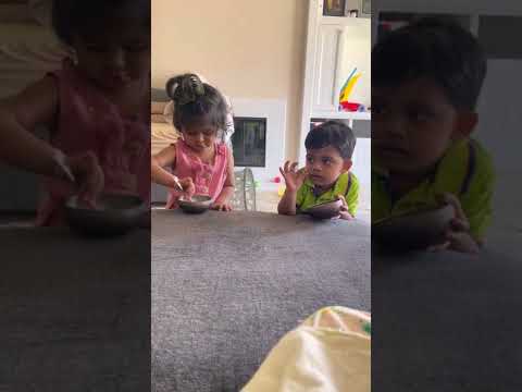Haziq Sara eat ice cream may 18 2022 #cutebaby #viralvideo #trend #brothersister #cute